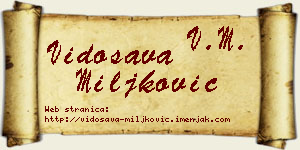 Vidosava Miljković vizit kartica